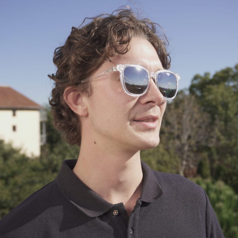 мъжки очила за компютър със слънчева преставка Billie бяло и червено